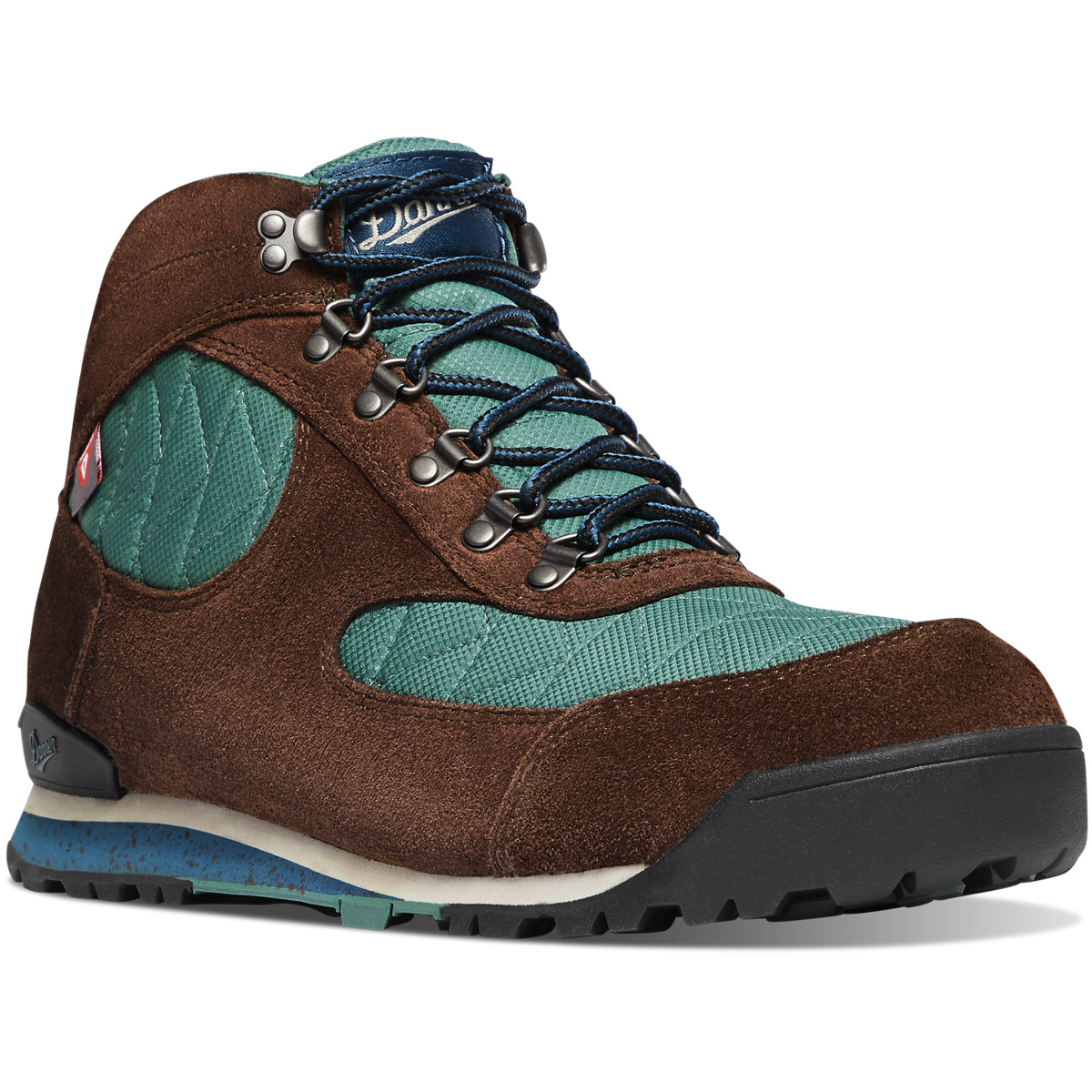 Danner Mens Jag Quilt Hiking Boots Dark Brown/Turquoise - XRA857013